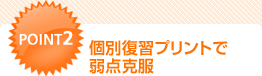 POINT2 個別復習プリントで弱点克服