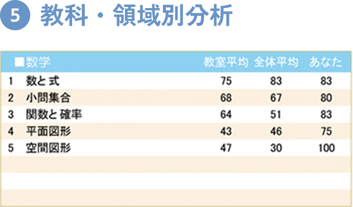 教科・領域別分析