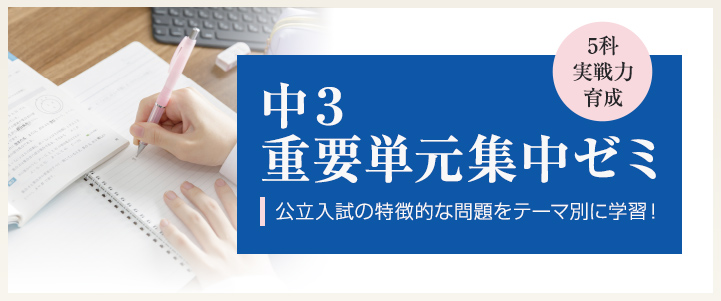 中3重要単元集中ゼミ