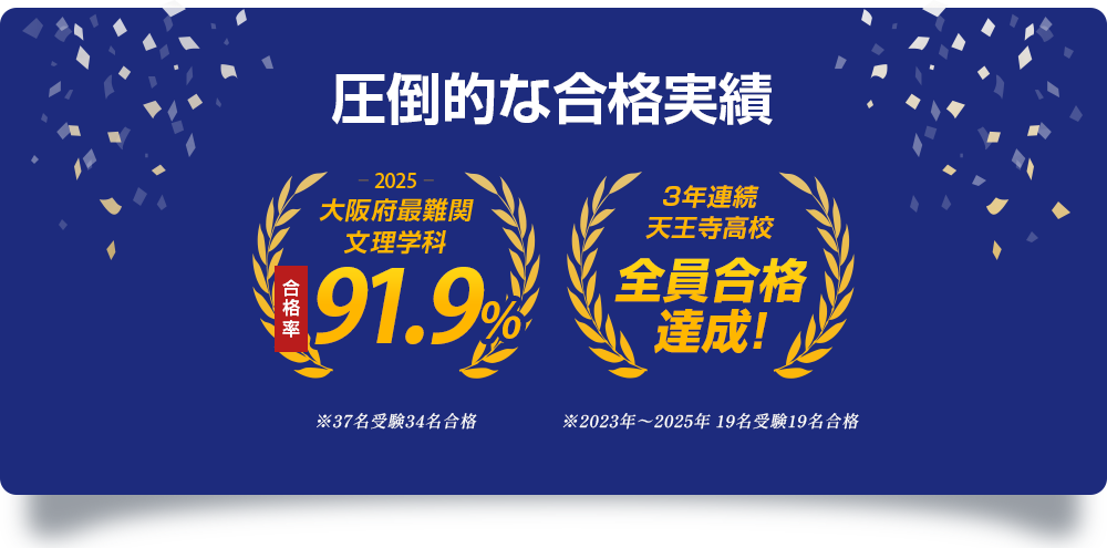 圧倒的な合格実績