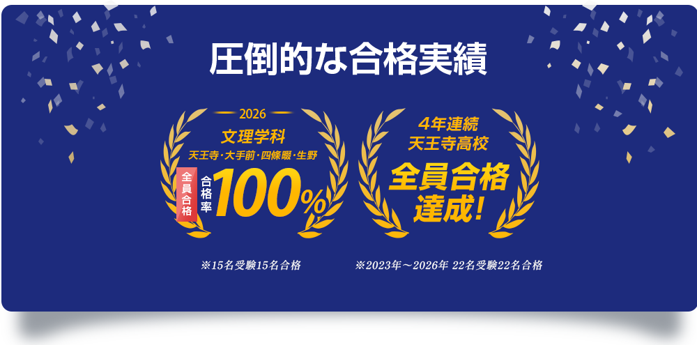圧倒的な合格実績