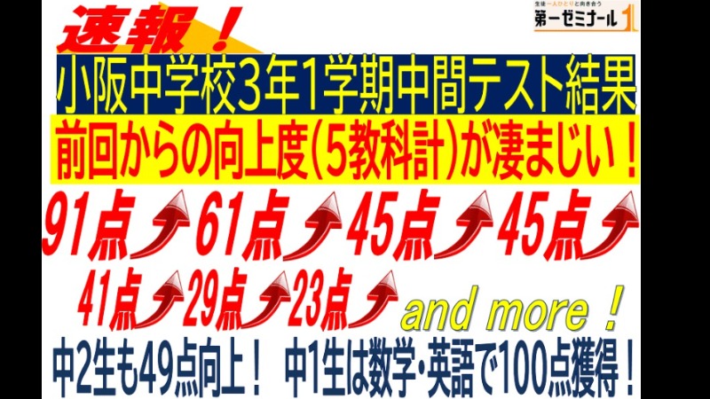大阪府東大阪市の学習塾 第一ゼミナール小阪校 | 第一ゼミナール