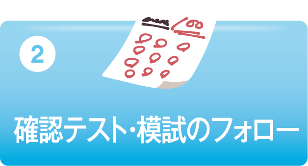 確認テスト・模試のフォロー